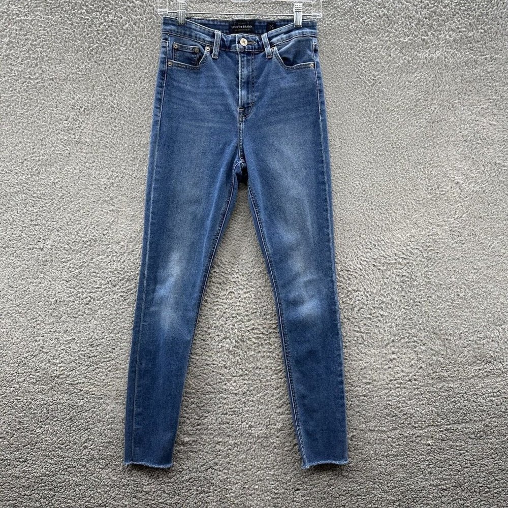 Lucky‎ Brand Jeans Women's 4 Blue Denim Bridgette Skinny Cut Off Jeans Ladies 4